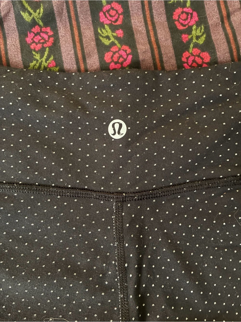 lululemon athletica Black with White Polka Dot Leggings